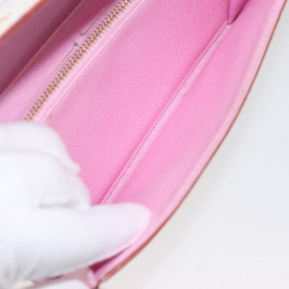 LOUIS VUITTON Multicolor Portefeuille Sarah Wallet White M93532 LV Auth 143004