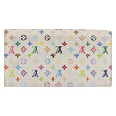 LOUIS VUITTON Multicolor Portefeuille Sarah Wallet White M93532 LV Auth 143004-2