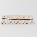 LOUIS VUITTON Multicolor Portefeuille Sarah Wallet White M93532 LV Auth 143004-6