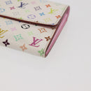 LOUIS VUITTON Multicolor Portefeuille Sarah Wallet White M93532 LV Auth 143004-7
