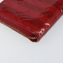 LOUIS VUITTON Vernis Rayure Zippy Coin Purse Pomme D'amour M91720 LV Auth 143005-16