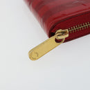 LOUIS VUITTON Vernis Rayure Zippy Coin Purse Pomme D'amour M91720 LV Auth 143005-8