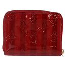 LOUIS VUITTON Vernis Rayure Zippy Coin Purse Pomme D'amour M91720 LV Auth 143005-2