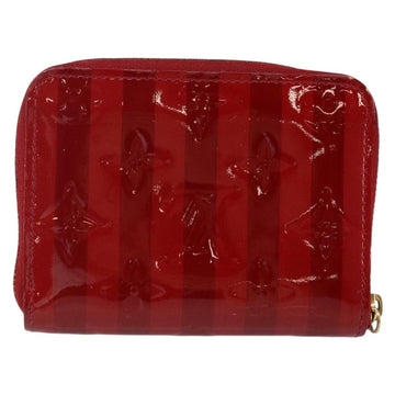 LOUIS VUITTON Vernis Rayure Zippy Coin Purse Pomme D'amour M91720 LV Auth 143005 - 0