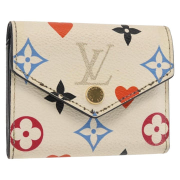 LOUIS VUITTON Monogram Game On Portefeuillezoe Wallet White M57491 Auth 143006