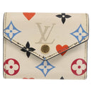 LOUIS VUITTON Monogram Game On Portefeuillezoe Wallet White M57491 Auth 143006-13