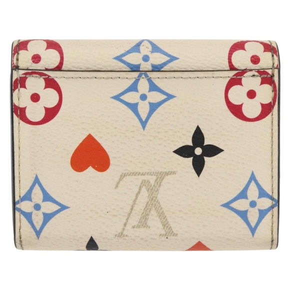 LOUIS VUITTON Monogram Game On Portefeuillezoe Wallet White M57491 Auth 143006