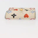 LOUIS VUITTON Monogram Game On Portefeuillezoe Wallet White M57491 Auth 143006-5