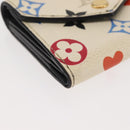 LOUIS VUITTON Monogram Game On Portefeuillezoe Wallet White M57491 Auth 143006-14