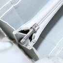 CHANEL Matelasse Long Wallet Caviar Skin Silver CC Auth 143007-20