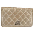 CHANEL Matelasse Long Wallet Lamb Skin Gold CC Auth 143008-1