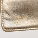 CHANEL Matelasse Long Wallet Lamb Skin Gold CC Auth 143008-8