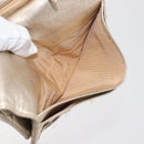 CHANEL Matelasse Long Wallet Lamb Skin Gold CC Auth 143008-20