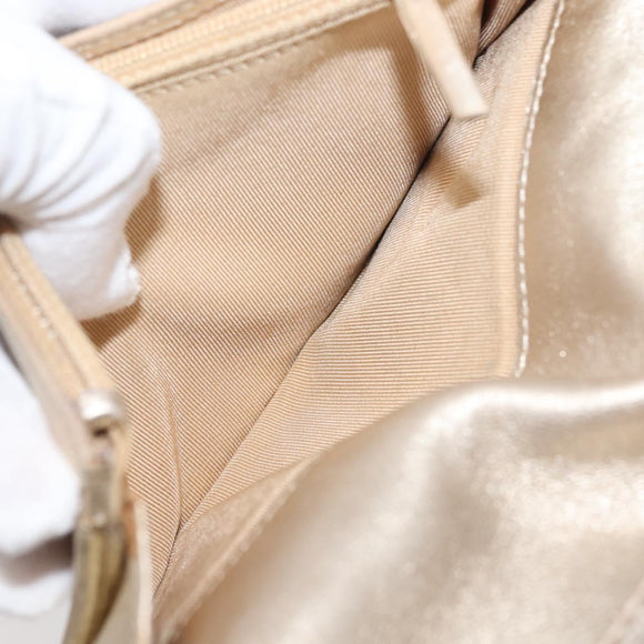 CHANEL Matelasse Long Wallet Lamb Skin Gold CC Auth 143008
