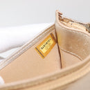 CHANEL Matelasse Long Wallet Lamb Skin Gold CC Auth 143008-12