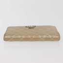 CHANEL Matelasse Long Wallet Lamb Skin Gold CC Auth 143008-5