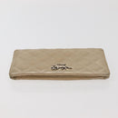 CHANEL Matelasse Long Wallet Lamb Skin Gold CC Auth 143008-6