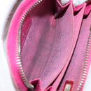 CHANEL Matelasse Coin Purse Caviar Skin Pink Silver CC Auth 143010-11