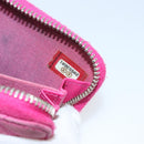 CHANEL Matelasse Coin Purse Caviar Skin Pink Silver CC Auth 143010-12