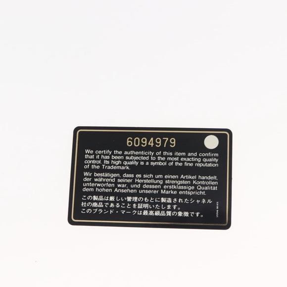 CHANEL Chain Compact Wallet Satin Black CC Auth 143013