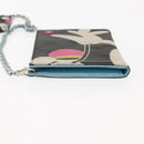 CHANEL Chain Compact Wallet Satin Black CC Auth 143013-6