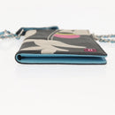 CHANEL Chain Compact Wallet Satin Black CC Auth 143013-5