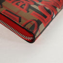 BURBERRY Nova Check Graffiti Long Wallet PVC Beige Auth 143015M-11