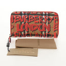 BURBERRY Nova Check Graffiti Long Wallet PVC Beige Auth 143015M-21