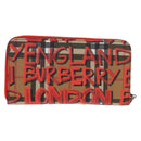 BURBERRY Nova Check Graffiti Long Wallet PVC Beige Auth 143015M-4