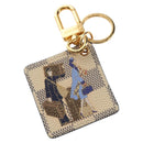 LOUIS VUITTON Damier Azur Porte Cles Illustrious Room Charm M66943 Auth 143019V-1