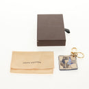 LOUIS VUITTON Damier Azur Porte Cles Illustrious Room Charm M66943 Auth 143019V-11