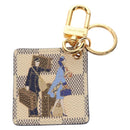 LOUIS VUITTON Damier Azur Porte Cles Illustrious Room Charm M66943 Auth 143019V-2