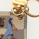 LOUIS VUITTON Damier Azur Porte Cles Illustrious Room Charm M66943 Auth 143019V-5