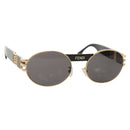 FENDI Fenderche Versace Collaboration Sunglasses metal Black Auth 143020M-1