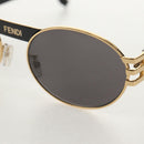 FENDI Fenderche Versace Collaboration Sunglasses metal Black Auth 143020M-10