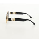 FENDI Fenderche Versace Collaboration Sunglasses metal Black Auth 143020M-4