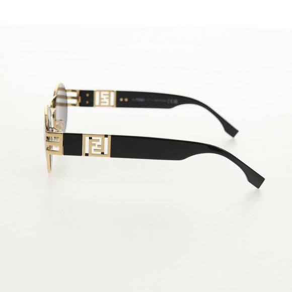 FENDI Fenderche Versace Collaboration Sunglasses metal Black Auth 143020M