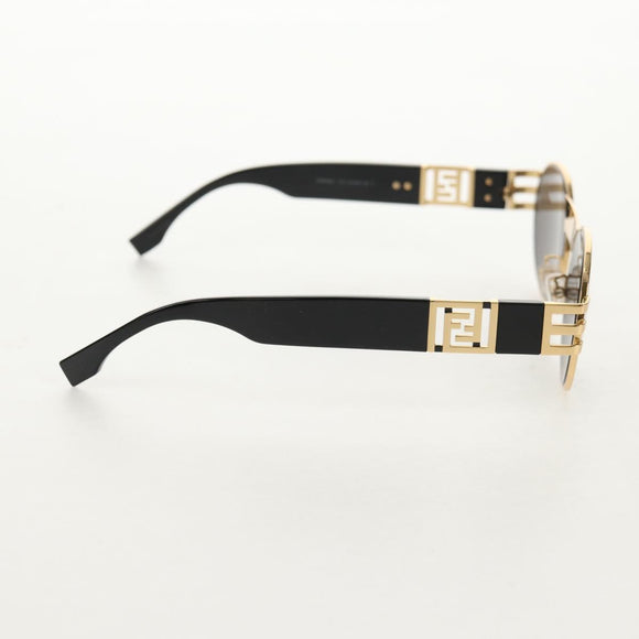FENDI Fenderche Versace Collaboration Sunglasses metal Black Auth 143020M