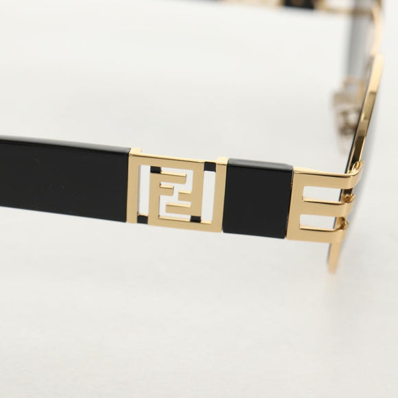 FENDI Fenderche Versace Collaboration Sunglasses metal Black Auth 143020M