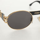 FENDI Fenderche Versace Collaboration Sunglasses metal Black Auth 143020M-8