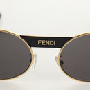 FENDI Fenderche Versace Collaboration Sunglasses metal Black Auth 143020M-9