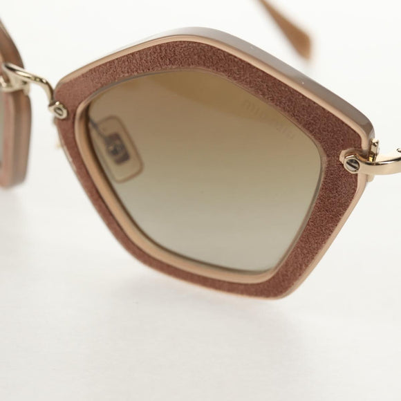 Miu Miu Sunglasses metal Beige Auth 143021M