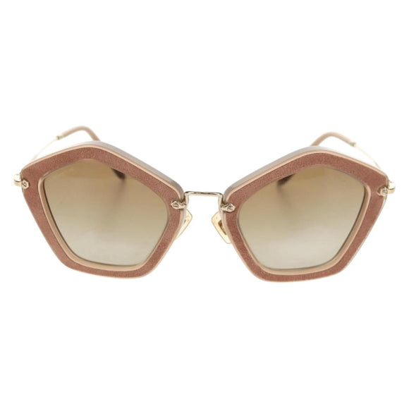 Miu Miu Sunglasses metal Beige Auth 143021M