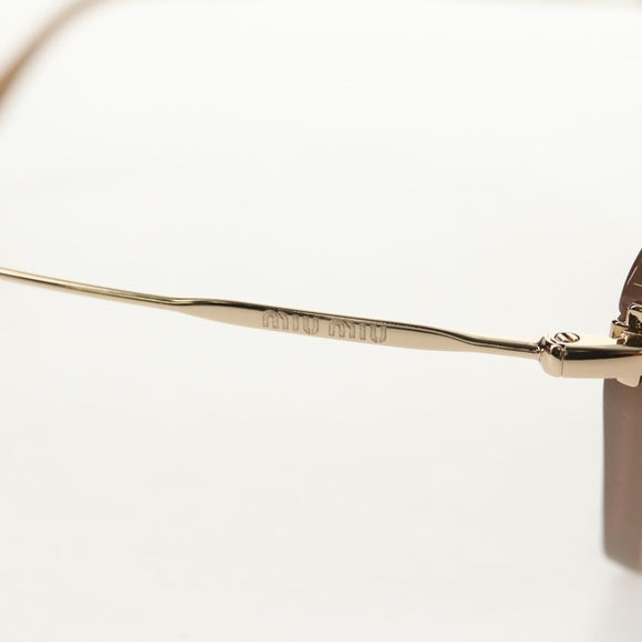 Miu Miu Sunglasses metal Beige Auth 143021M