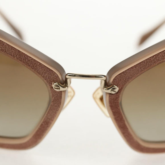 Miu Miu Sunglasses metal Beige Auth 143021M
