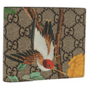 GUCCI GG Supreme Wallet PVC Beige Auth 143023M-1