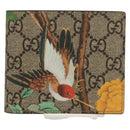 GUCCI GG Supreme Wallet PVC Beige Auth 143023M-14