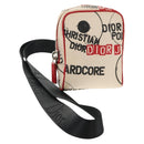 Christian Dior Hardcore Pouch Canvas White Red Auth 143024V-1