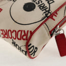 Christian Dior Hardcore Pouch Canvas White Red Auth 143024V-17