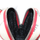 Christian Dior Hardcore Pouch Canvas White Red Auth 143024V-20